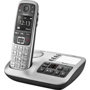 Gigaset E560A DECT/GAP Cordless analogue Answerphone, Hands-free, Visual call notification Platinum