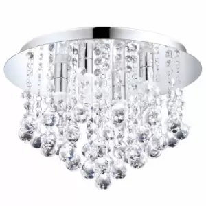 Eglo Almonte Crystal Flush Ceiling Light