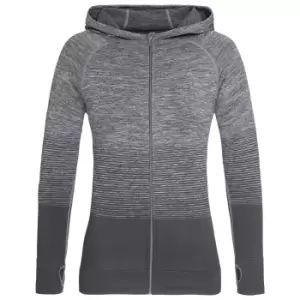 Stedman Womens/Ladies Active Seamless Raglan Jacket (S) (Light Grey Transition)