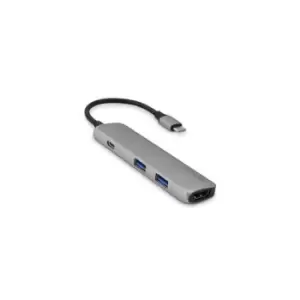 Epico 9915111900012 interface hub USB 3.2 Gen 1 (3.1 Gen 1) Type-C 5000 Mbps Black Grey