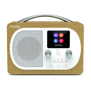 H4 Compact DABFM Radio with Bluetooth and Full Colour Screen in Oak