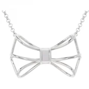 Ted Baker Ladies Silver Plated Giaani Geometric Bow Pendant