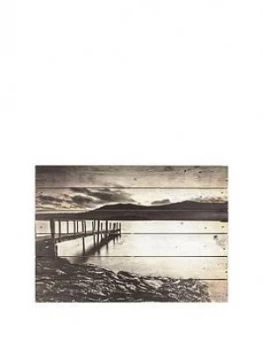 Graham & Brown Tranquil Jetty Print On Wood