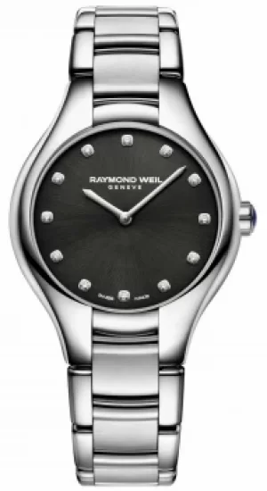 Raymond Weil Womens Noemia Black Diamond Set Dial 5132-ST- Watch