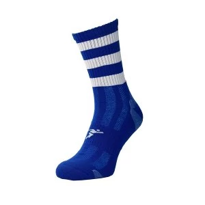 Precision Pro Hooped GAA Mid Socks Junior Royal/White - UK Size 3-6