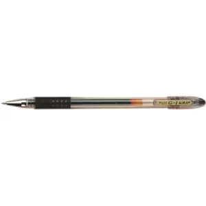 Ballpoint Pen Grip Gel Fine (Pack 12) - Black