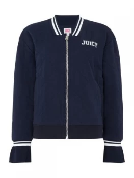 Juicy by Juicy Couture Terry Quilted Bomber Jacket Blue