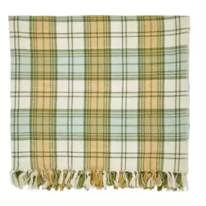 Morris and Co Lemon Tree - Willow Bough Woven Throw - Green