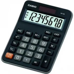 Casio MX8B-BK Desk Calculator 8 Digit Display Black