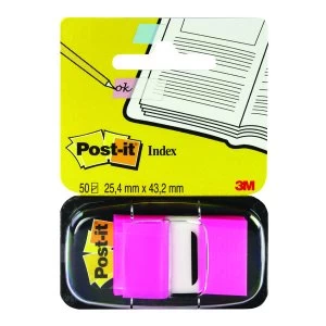 Post it Bright Pink Index Tabs 25mm Pack of 12x50 680 21