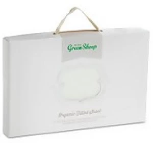 The Little Green Sheep Organic Cotton Moses Basket Jersey Fitted Sheet - White