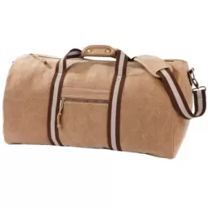 Quadra Vintage Canvas Holdall Duffle Bag - 45 Litres (Pack of 2) (One Size) (Sahara)