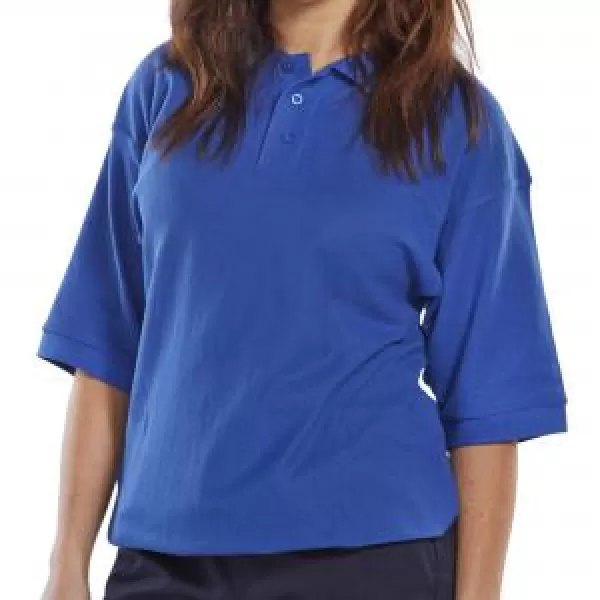Click Polycotton Polo Shirt Royal Blue Small