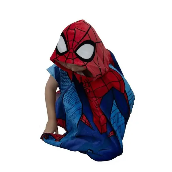 Spiderman Disney Marvel Spiderman Hooded Towel Poncho Unclassified One Size Blue 30466118001