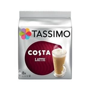 Original Tassimo Costa Latte Coffee 5 x Pack of 8 40 Disc