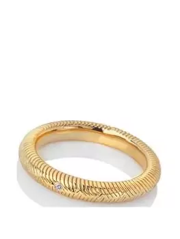 Hot Diamonds X Jac Jossa Spirit Ring, Gold Size XL Women