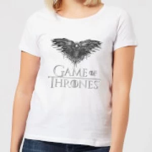 Game of Thrones Three-Eyed Raven Womens T-Shirt - White - 4XL