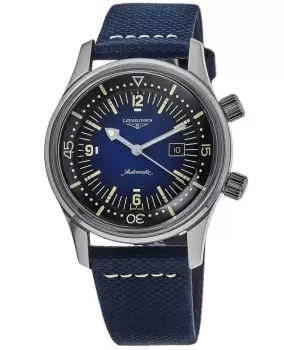 Longines Legend Diver Blue Dial Fabric Strap Unisex Watch L3.374.4.90.2 L3.374.4.90.2