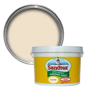 Sandtex Ultra smooth Ivory stone Masonry Paint 10L