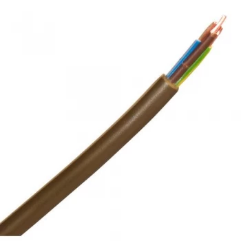 Zexum 0.5mm 3 Core PVC Flex Cable Gold Round 2183Y - 1 Meter