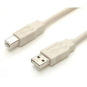6 ft Beige A to B USB 2.0 Cable MM