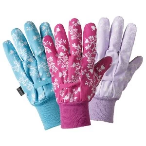 Briers Birds and Branches Cotton Gloves - Pack of 3