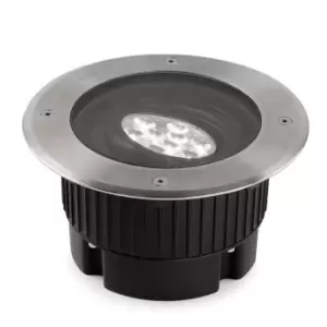 Gea Outdoor LED Recessed Ground Uplight Stainless Steel Polished 18.4cm 1566lm 3000K IP67