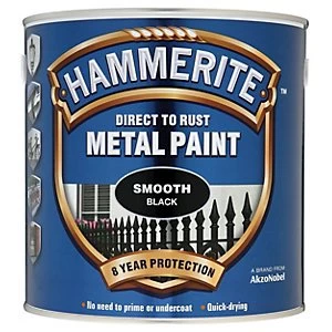 Hammerite Metal Paint - Smooth Black 2.5L