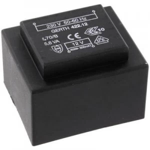 PCB mount transformer 1 x 230 V 1 x 15 V AC 5.60 VA 373 mA