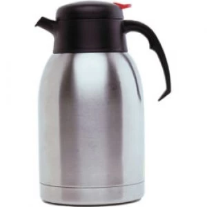 Genware Vacuum Push Button Jug Stainless Steel 1.5 L