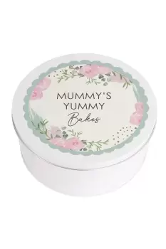 Personalised Abstract Rose Cake Tin - White