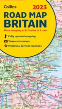 2023 Collins Road Map of Britain : Folded Road Map