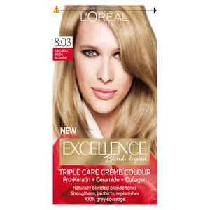 Excellence Creme 8.03 Natural Beige Blonde Hair Dye Blonde