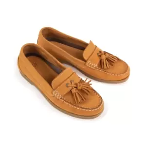 Moretta Womens/Ladies Alita Leather Loafers (8 UK) (Tan)