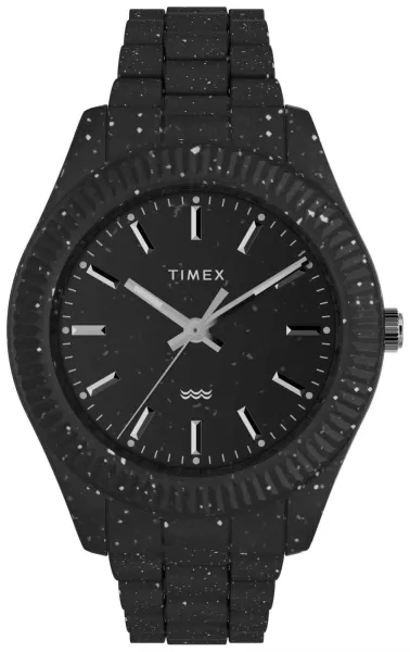 Timex TW2V77000 Mens Legacy Ocean (42mm) Black Dial / #tide Watch