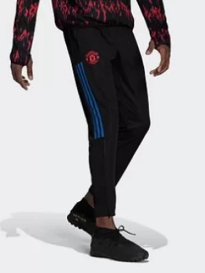 adidas Manchester United Tiro Training Tracksuit Bottoms, Black/Blue Size XL Men