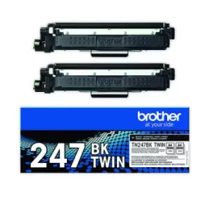 Brother TN247 Toner Cartridges Twin Pack High Yield Black TN247BKTWIN
