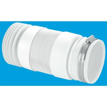 Straight Back to Wall Flexible WC Connector - 110mm Outlet - Mcalpine