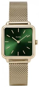 CLUSE La TA tragone Gold Mesh Bracelet Green Dial Watch