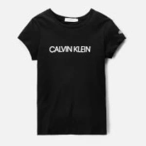 Calvin Klein Girls Institutional T-Shirt - CK Black - 8-9 Years