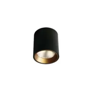Larissa Lighting - Larissa Kiten Black Surface Mounted Ceiling Lamp LED 7W 35deg 230V Round Dimmable