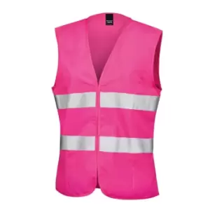 Result Core Womens/Ladies Sleeveless Hi Vis Vest (M/12) (Fluorescent Pink)