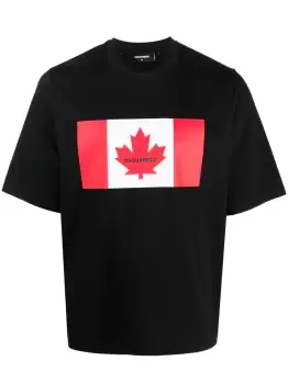 DSQUARED2 Canada Print T-Shirt Black