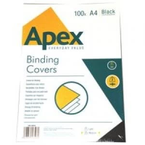 Fellowes Apex Leatherboard Cover Black A4 6501001