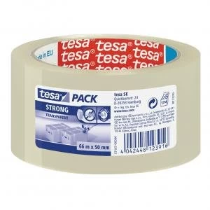 tesa Strong PP Packaging Tape 50mmx66m Transparent 57167 Pack 6
