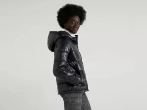 Benetton, "eco-recycle" Padded Jacket, taglia 40, Black, Women