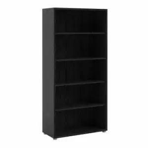 Prima Bookcase with 4 Shelves, black