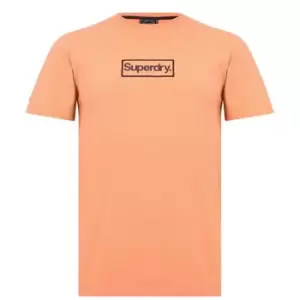 Superdry Block Logo T Shirt - Orange