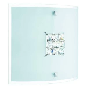 Indoor Flush Wall 2 Light Crystal with Crystals, E27