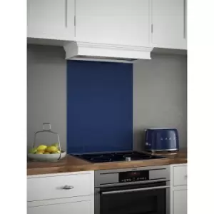 Splashback - Midnight Blue Glass Kitchen 600mm x 750mm - Blue